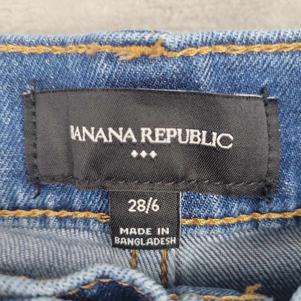 Banana Republic Womens Denim Pencil Skirt Size 28/6 Button Front - Picture 4 of 5